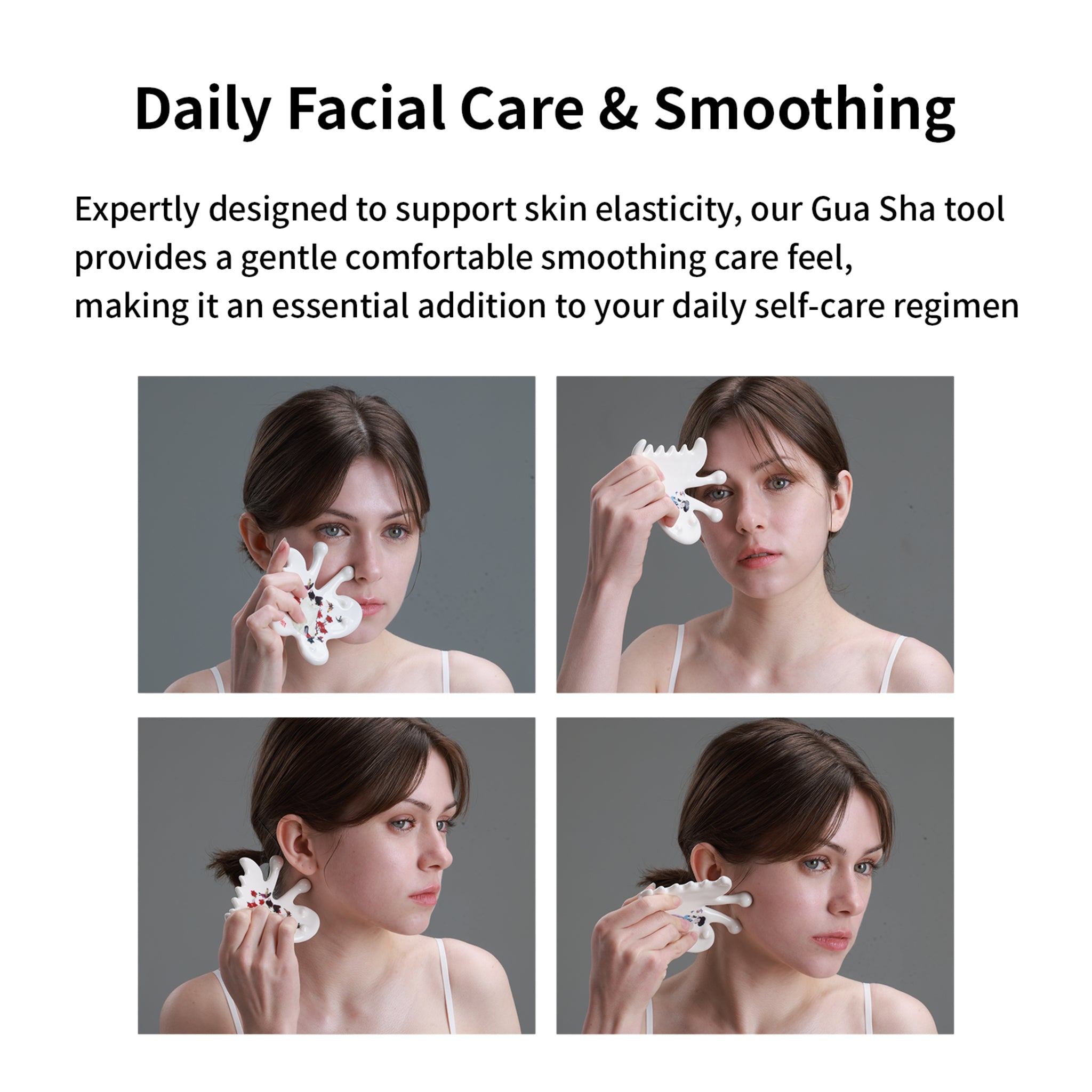 PEARLCARE Korean Ceramic Gua Sha Massage Tool – Facial & Body Self Care Massager _ Cat