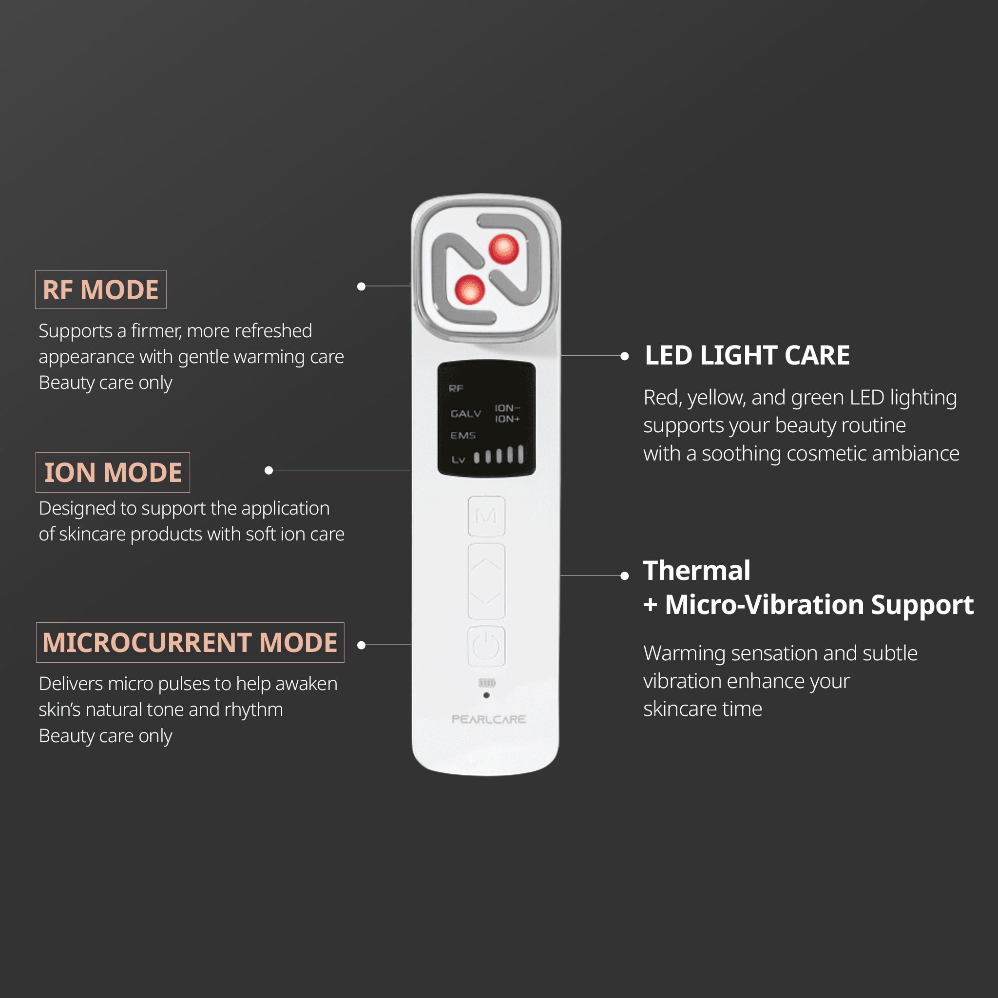 PEARLCARE Premium Beauty Device - Advanced Anti-Aging Facial Massager for At Home Daily Skincare Tool