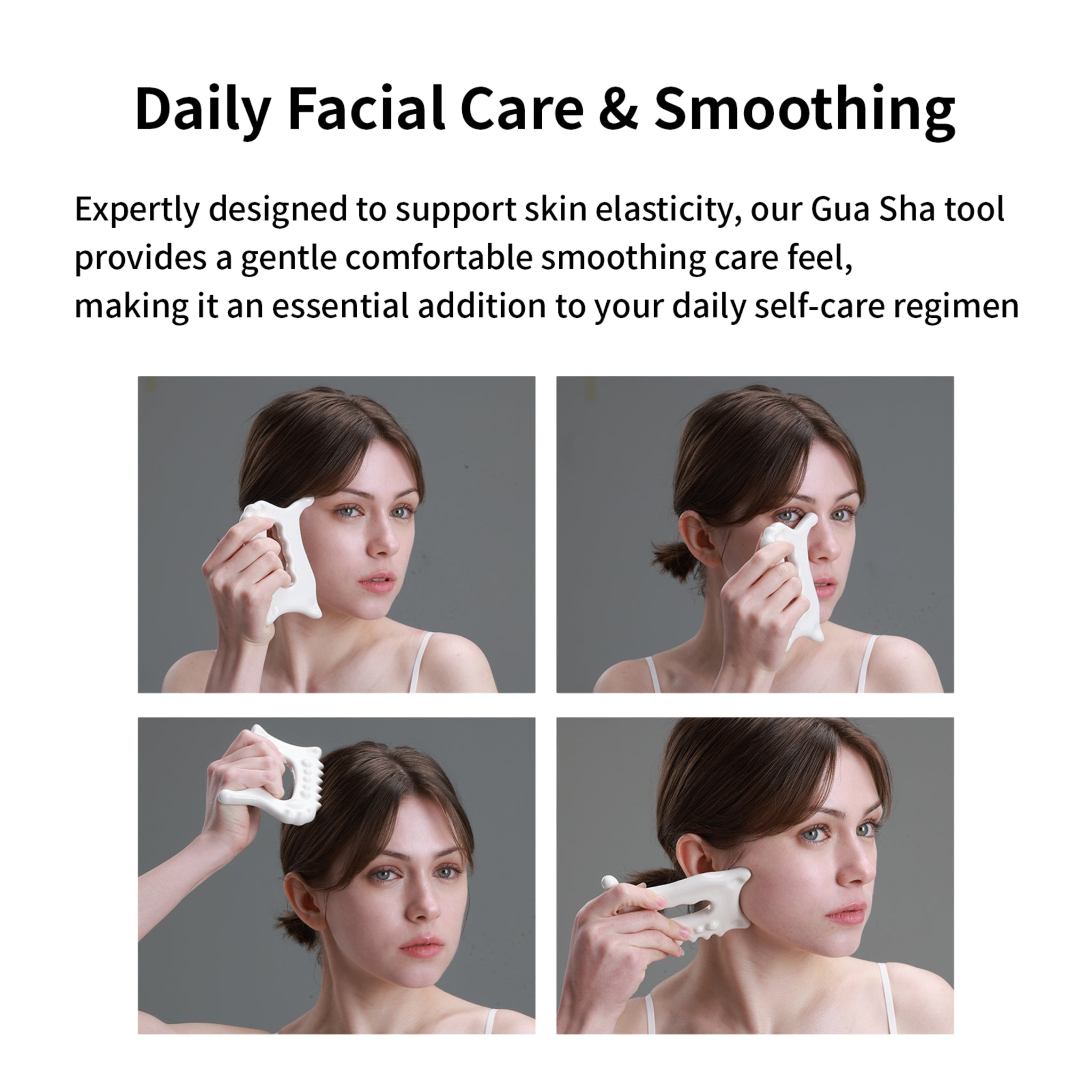 PEARLCARE Korean Ceramic Gua Sha Massage Tool – Face & Body Self Care Massager _ Basic