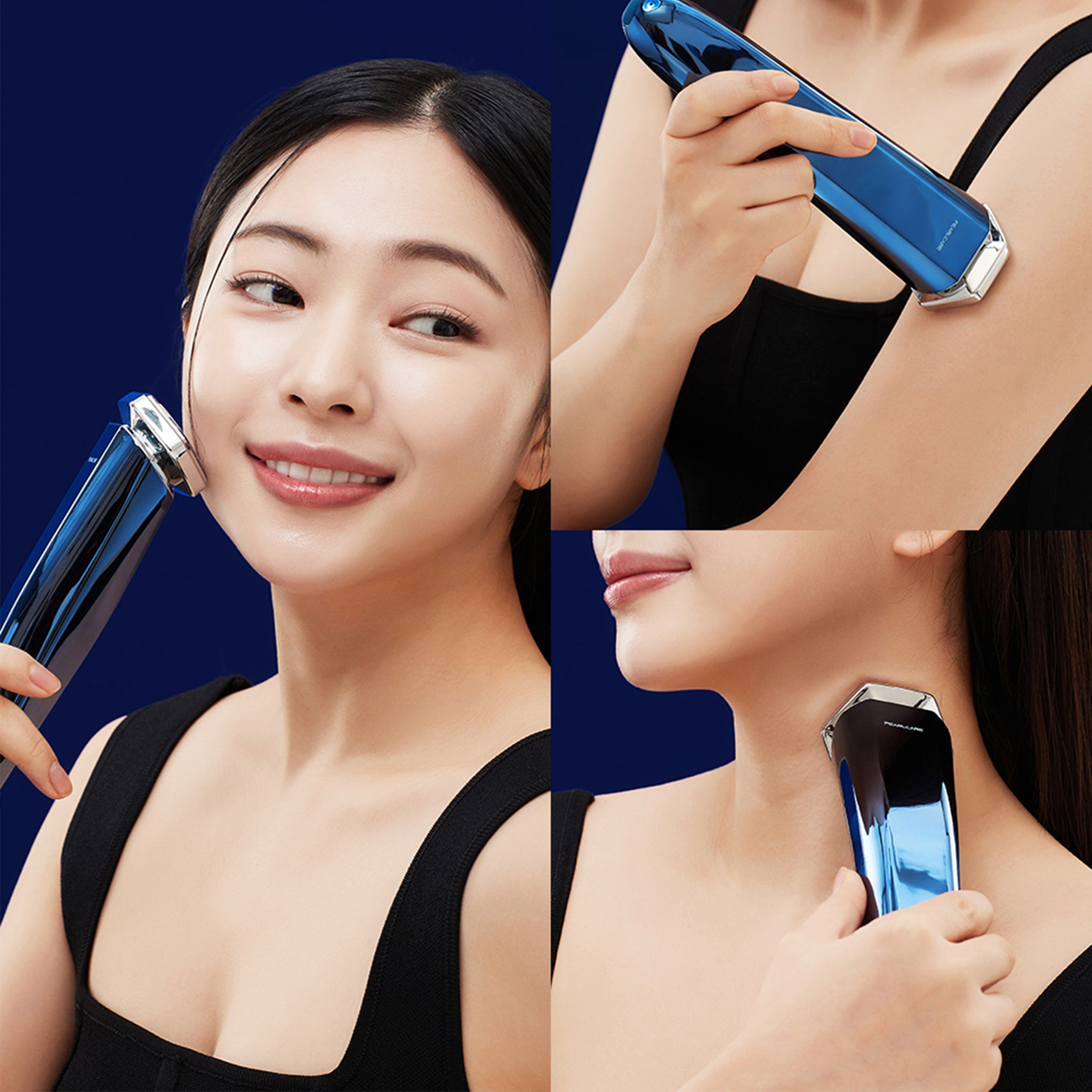 PEARLCARE DEEP-BLUE Beauty Device - Advanced Anti-Aging Facial Massager for At Home Daily Skincare Tool