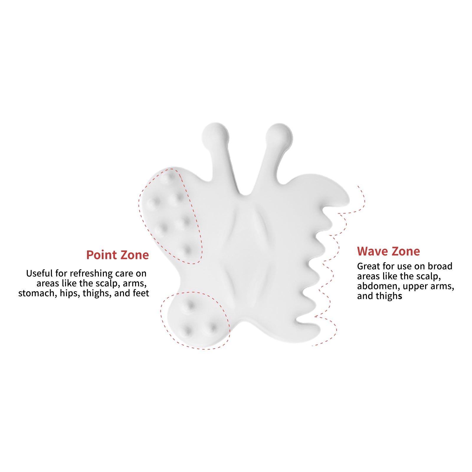 PEARLCARE Korean Ceramic Gua Sha Massage Tool – Facial & Body Self Care Massager _ Cat