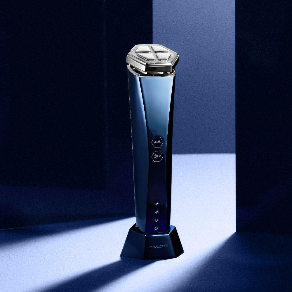 PEARLCARE DEEP-BLUE Beauty Device - Advanced Anti-Aging Facial Massager for At Home Daily Skincare Tool