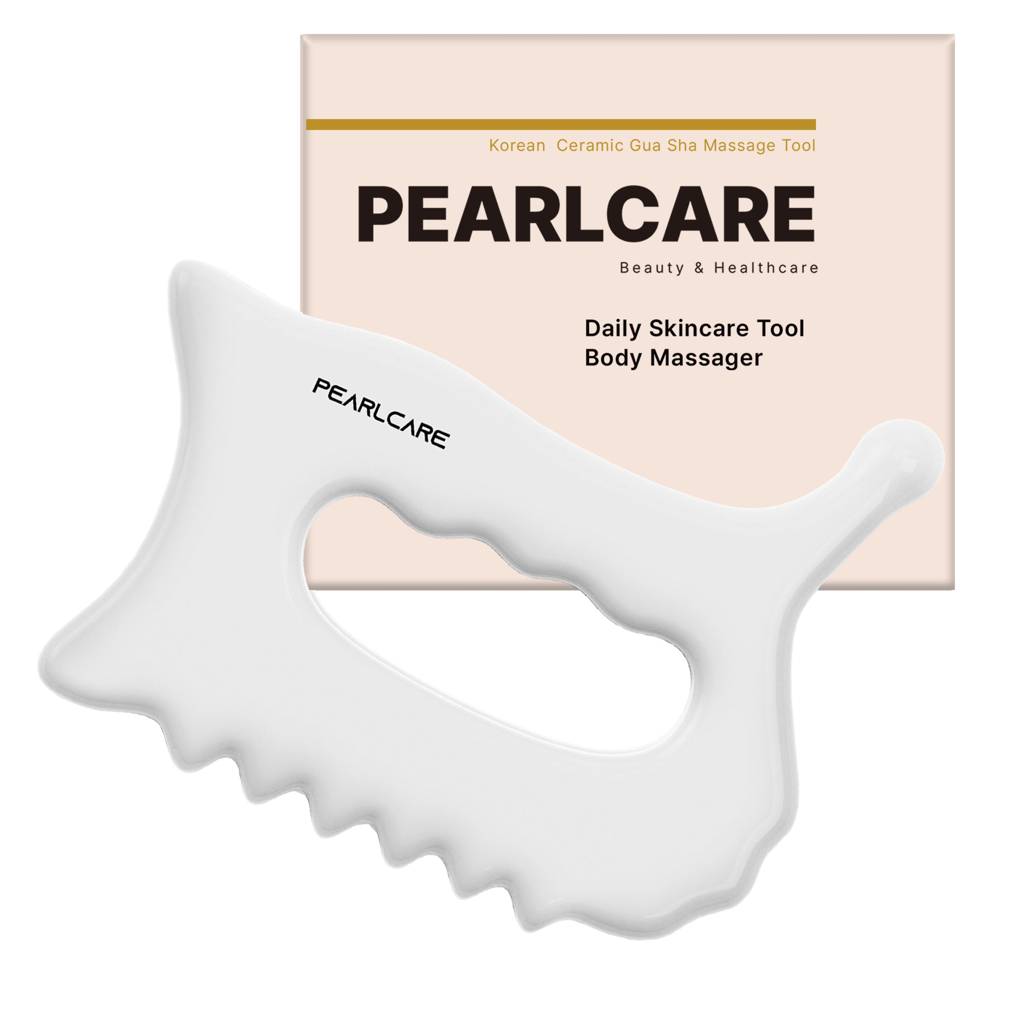 PEARLCARE Korean Ceramic Gua Sha Massage Tool – Face & Body Self Care Massager _ Basic