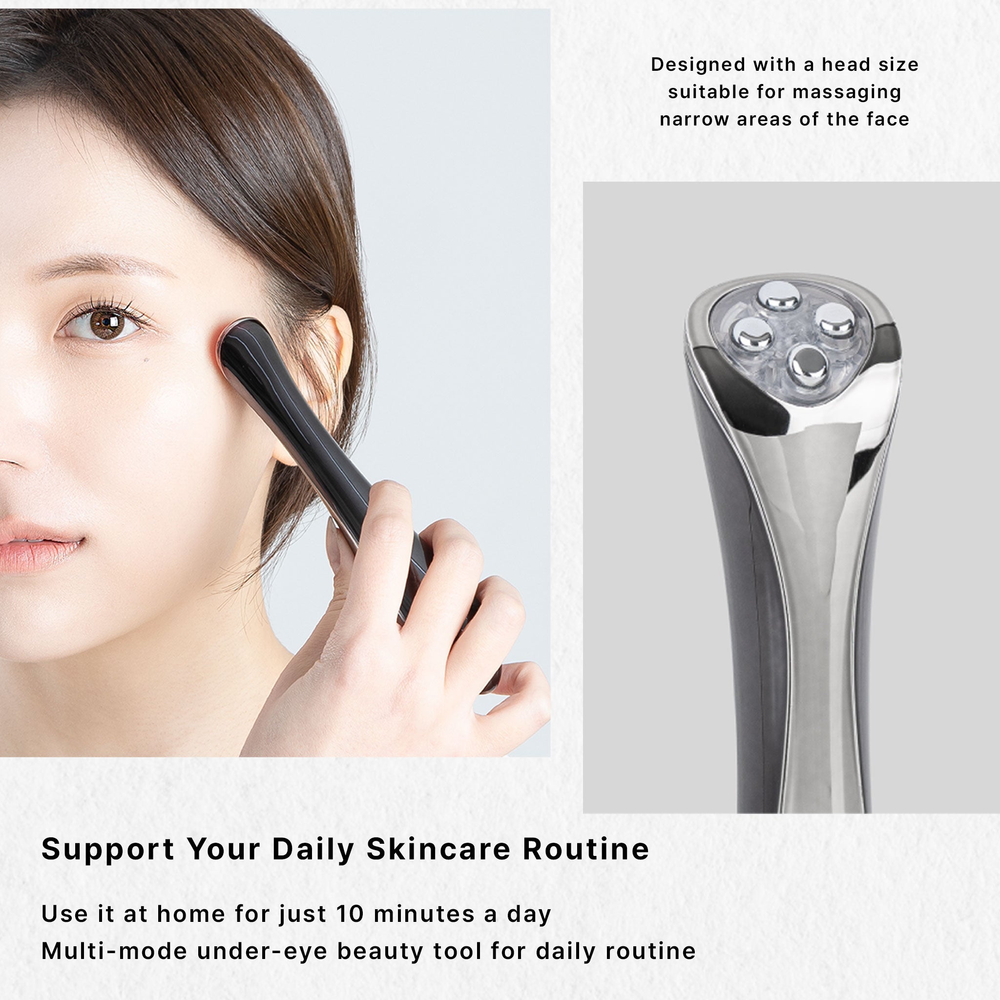 PEARLCARE Eye Lift Wand Beauty Device - Anti Aging At Home Under Eye Skin Care Facial Massager Tool for Dark Circles, Eye Bags, Puffiness