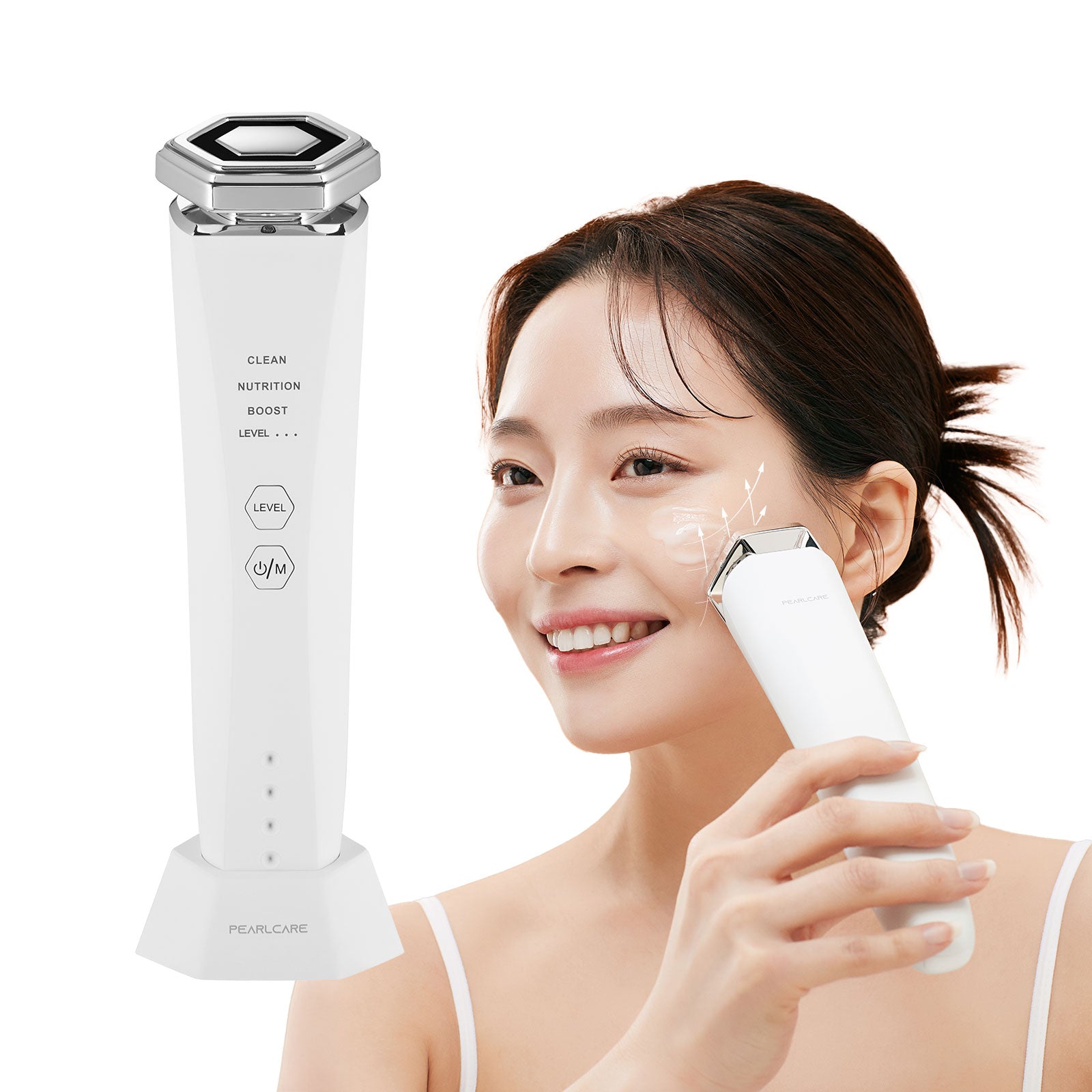 PEARLCARE White-Jean Beauty Device - Anti-Aging Facial Massager for At-Home Daily Skincare Tool