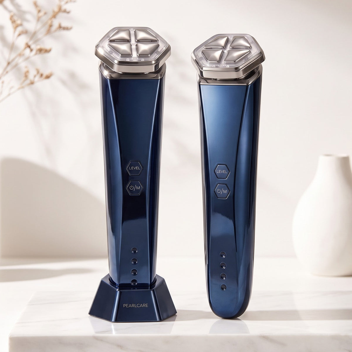 PEARLCARE DEEP-BLUE Beauty Device - Advanced Anti-Aging Facial Massager for At Home Daily Skincare Tool